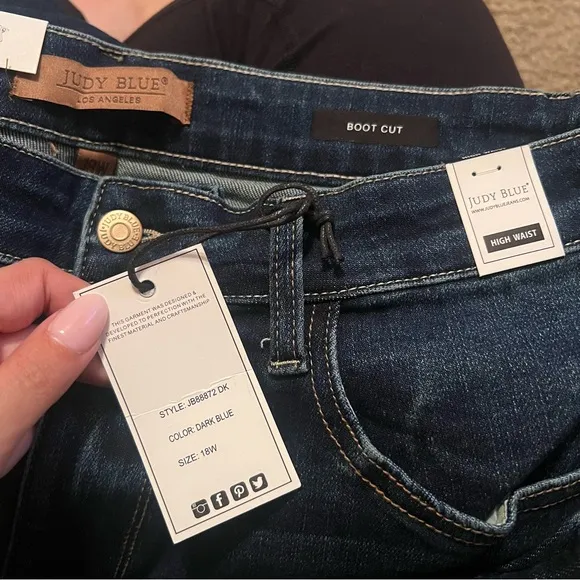Judy Blue Ryker High Rise Cargo Bootcut Jeans Size 18W NWT