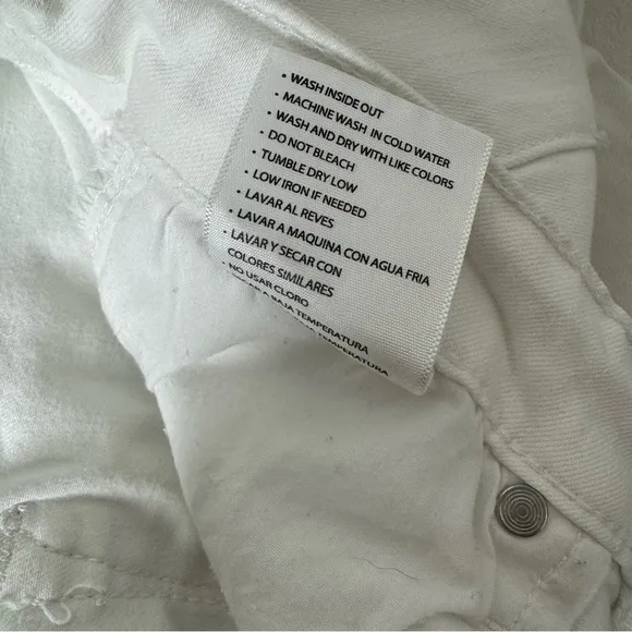 KanCan Crystal High Rise Bootcut Jeans White 27 Petite