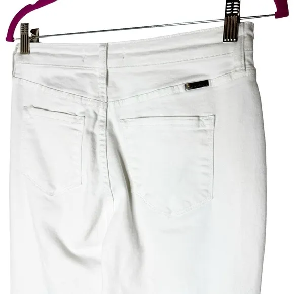 KanCan Crystal High Rise Bootcut Jeans White 27 Petite