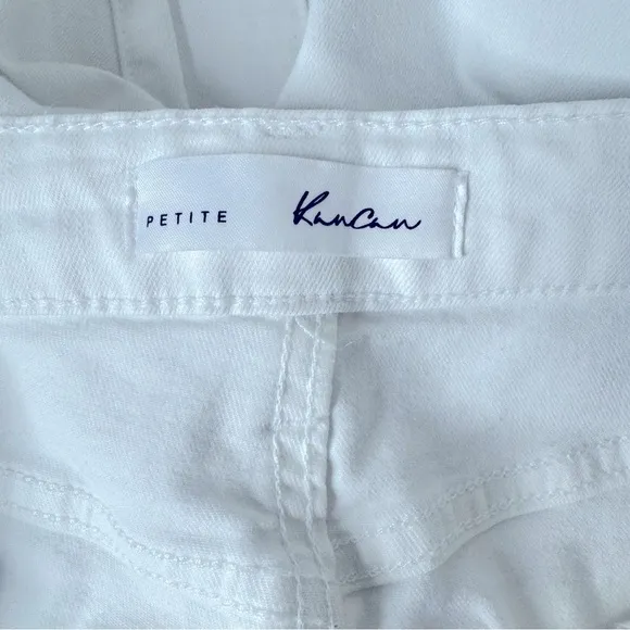 KanCan Crystal High Rise Bootcut Jeans White 27 Petite