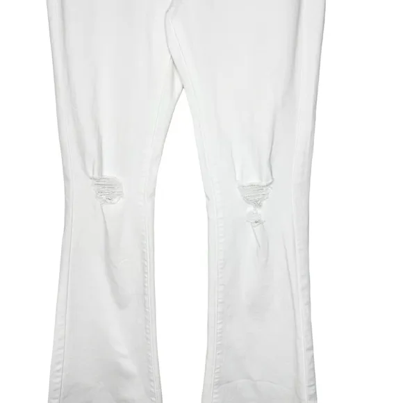 KanCan Crystal High Rise Bootcut Jeans White 27 Petite