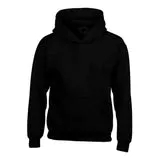 Kids Urban Road Black Plain Hoodie