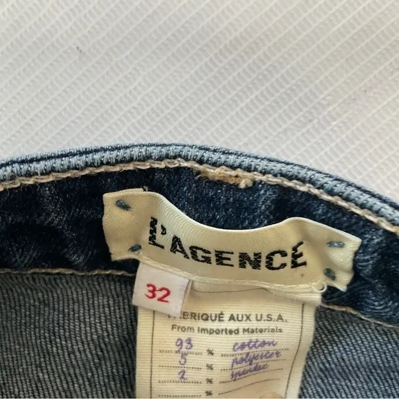 L’Agence High Rise Ripped Jeans Size 32