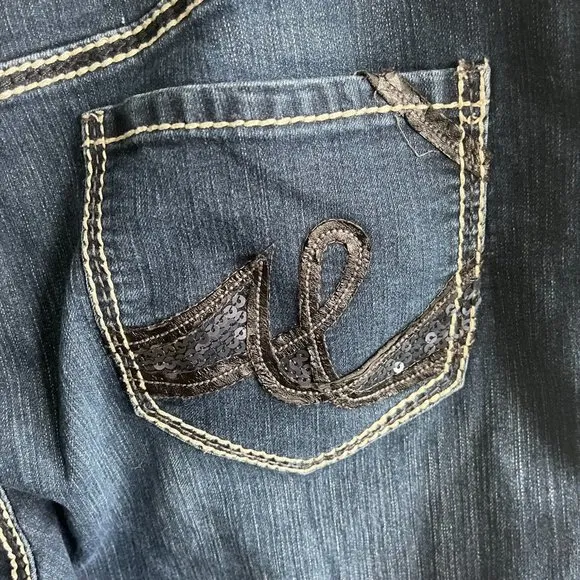 Lane Bryant Women's Dark Wash Stitch Boot Cut Jeans Size 20 Style 015001-12