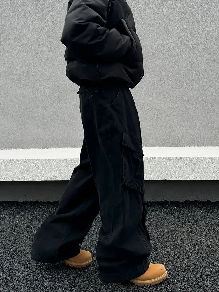 Large Pocket Straight-leg Cargo Pants