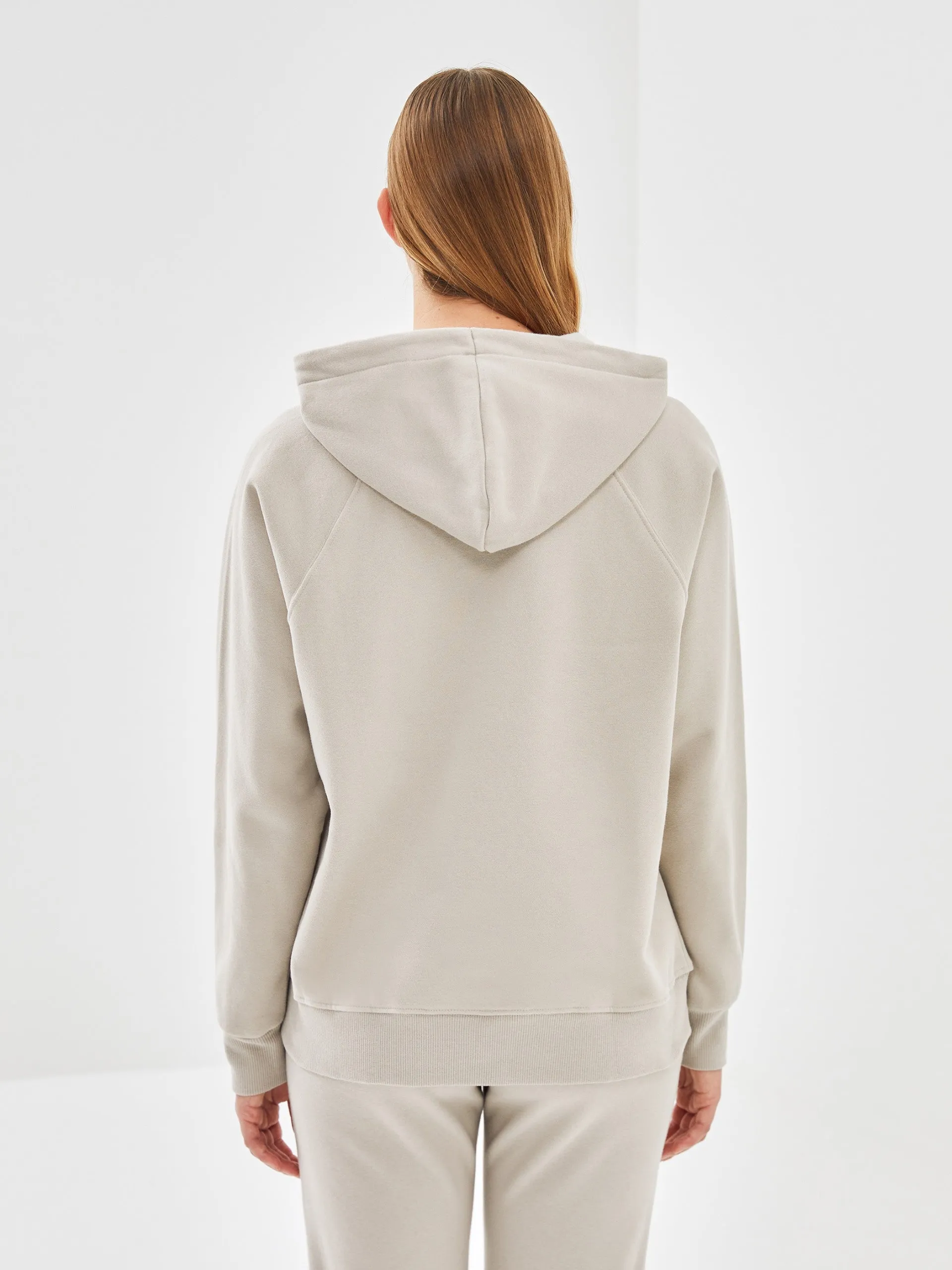 Lcw Vision Purple Oversize Women'S Thick Hoodie