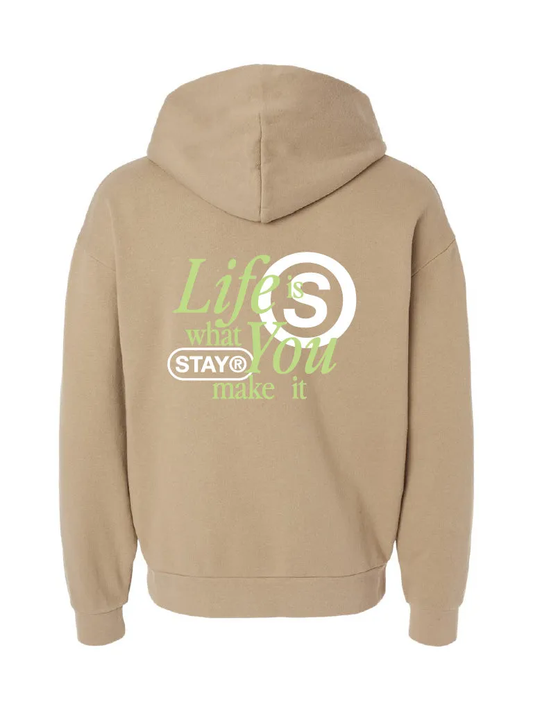 Life Is What You Make It Hoodie - Sand