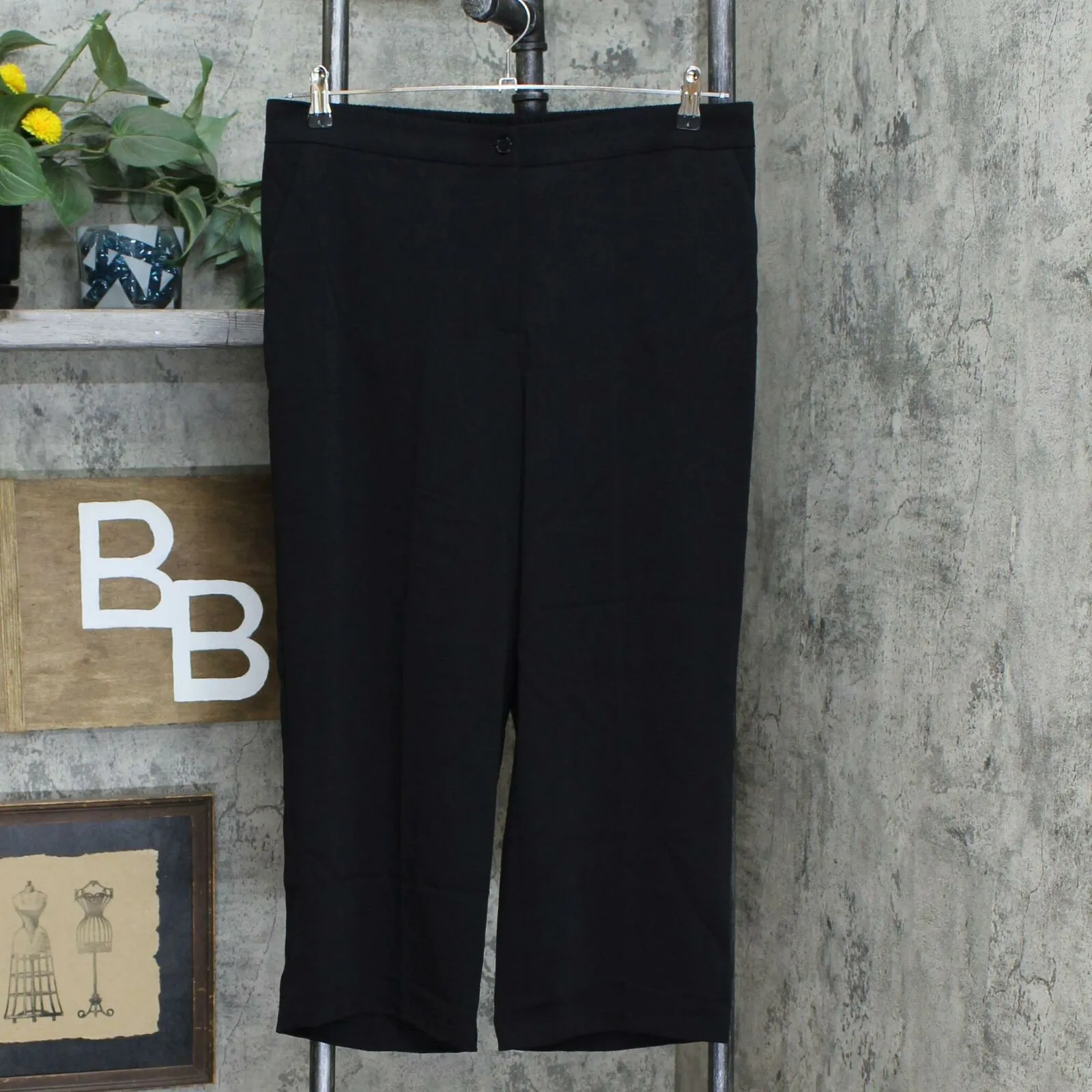 Linea by Louis Dell'Olio Petite Zip Front Crop Dress Pants