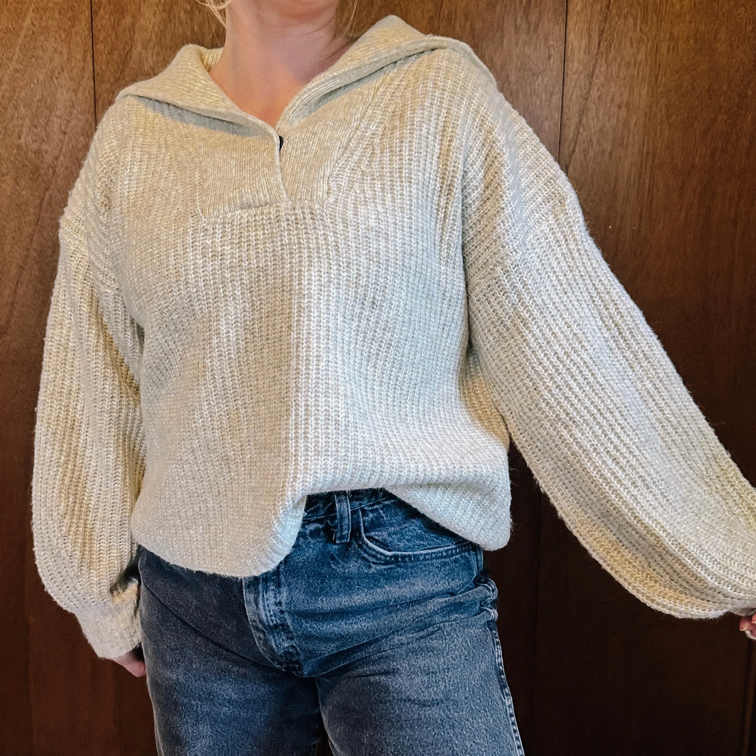 London Chunky Collared Sweater