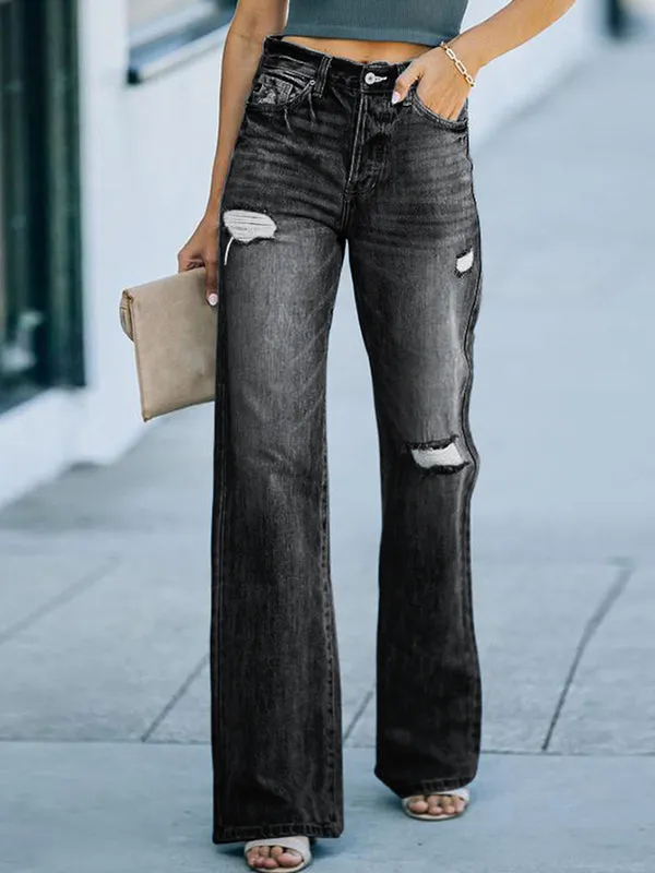 Look thin have holes in temperament Ripped Jeans