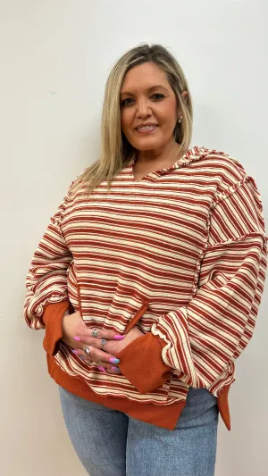 Lucky Stripes Hooded Pullover