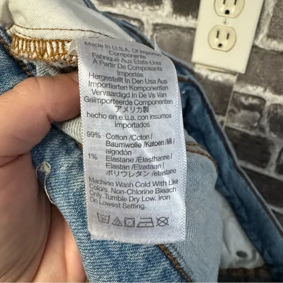 Madewell the perfect vintage straight jean light wash ripped knees jeans