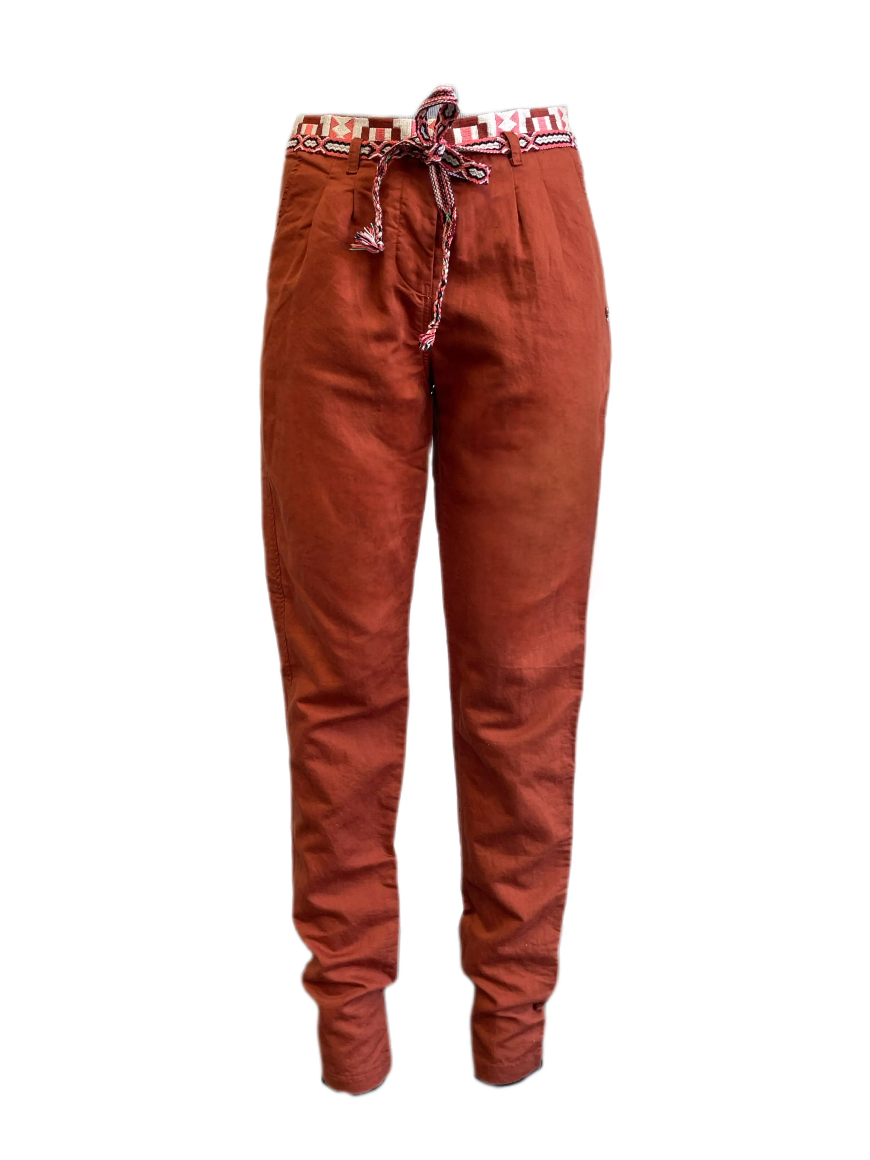 Maison Scotch Women's Brown Lightweight Tie Dye Pants #701 NWT