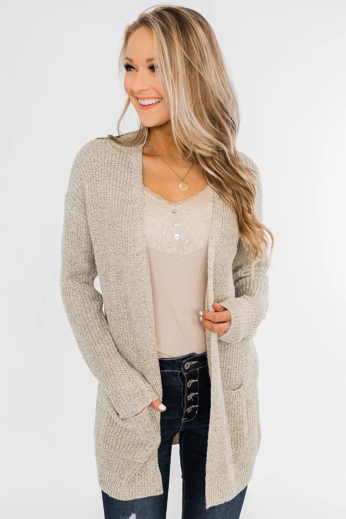 Making Memories Knit Cardigan- Oatmeal