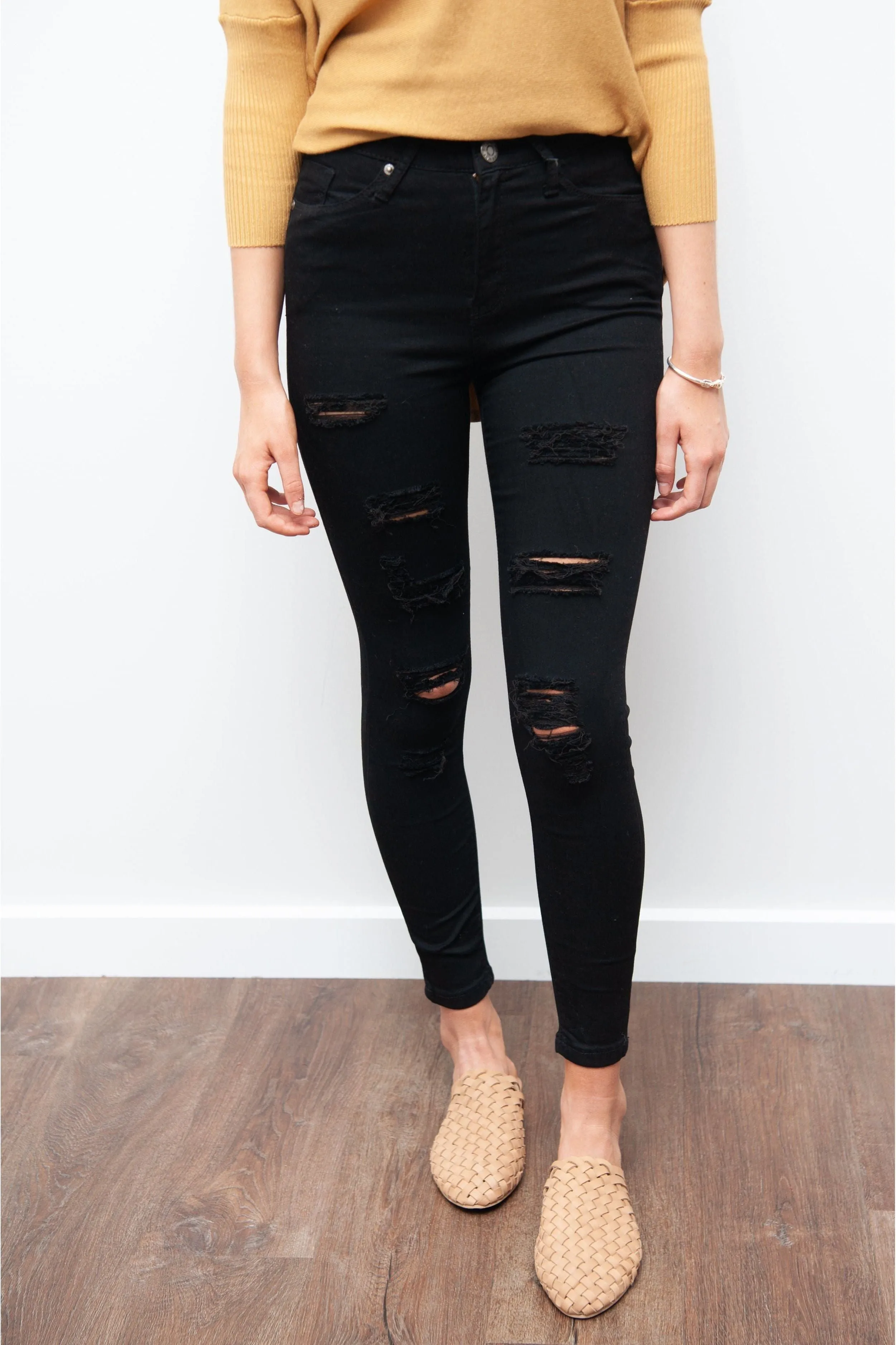 Mali Ripped Jean Black