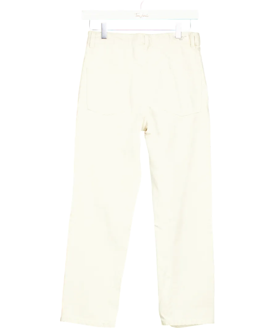 MANGO Cream Ripped Straight Jeans 12 Years