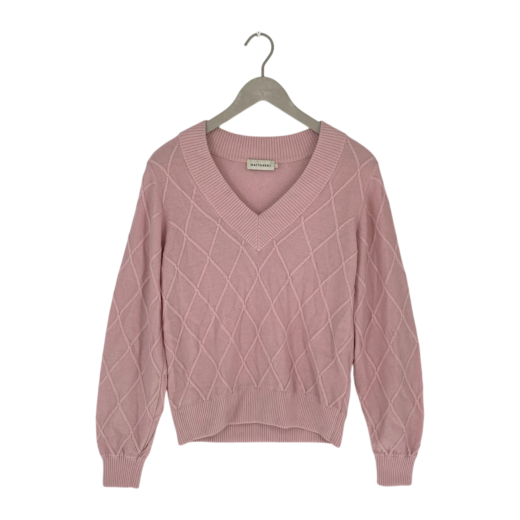 Marimekko knitted wool sweater, pink | woman S
