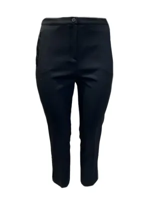 Marina Rinaldi Women's Black Riccione Straight Leg Pants NWT