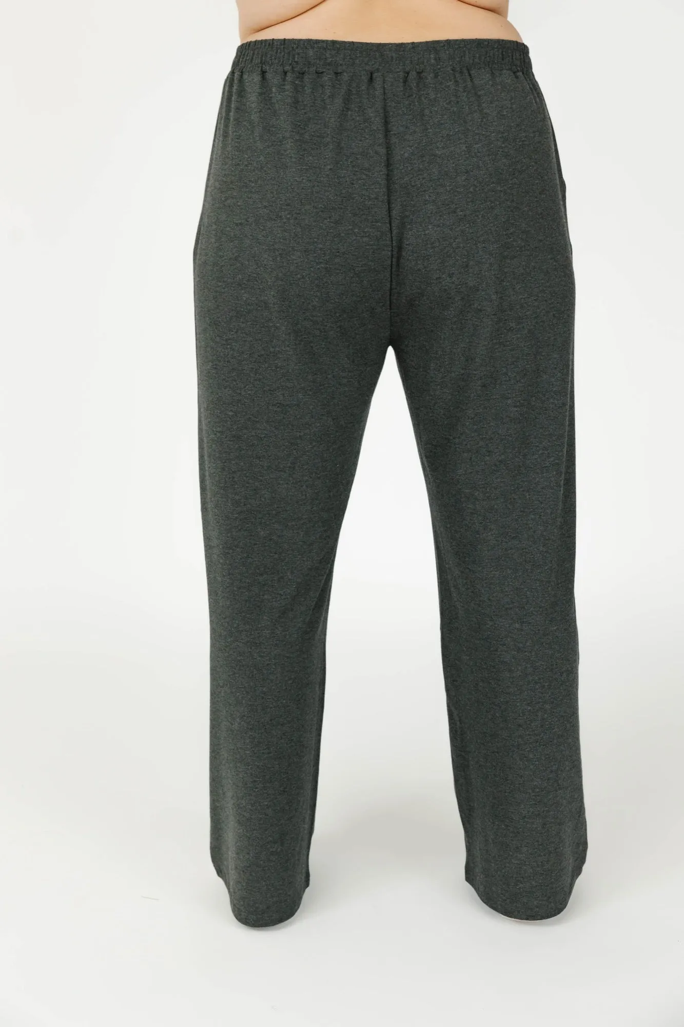 Maya Straight Leg Pant in Charcoal Mix