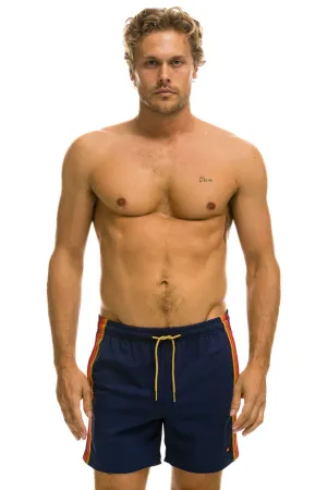 MEN'S 5 STRIPE FLEX SHORTS - NAVY