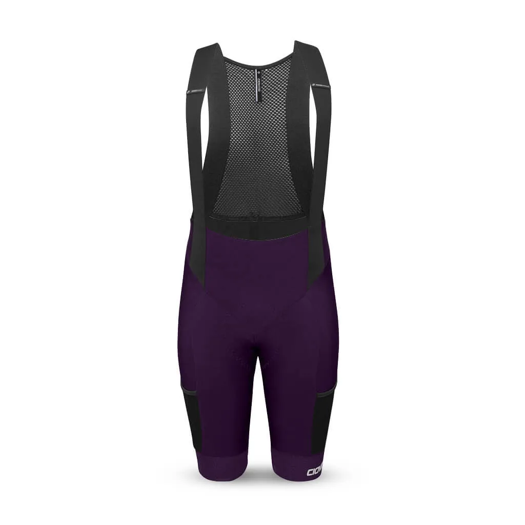 Men's Cargo Bib Shorts (Plum)