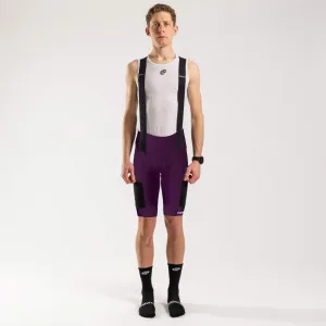 Men's Cargo Bib Shorts (Plum)