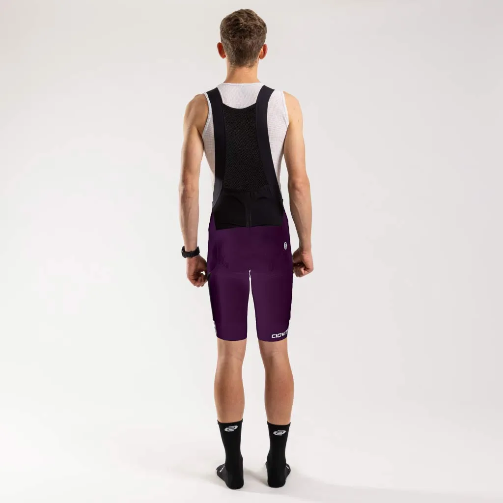 Men's Cargo Bib Shorts (Plum)