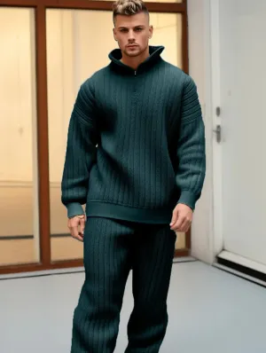 Men's Oversized Thick Knitted Set