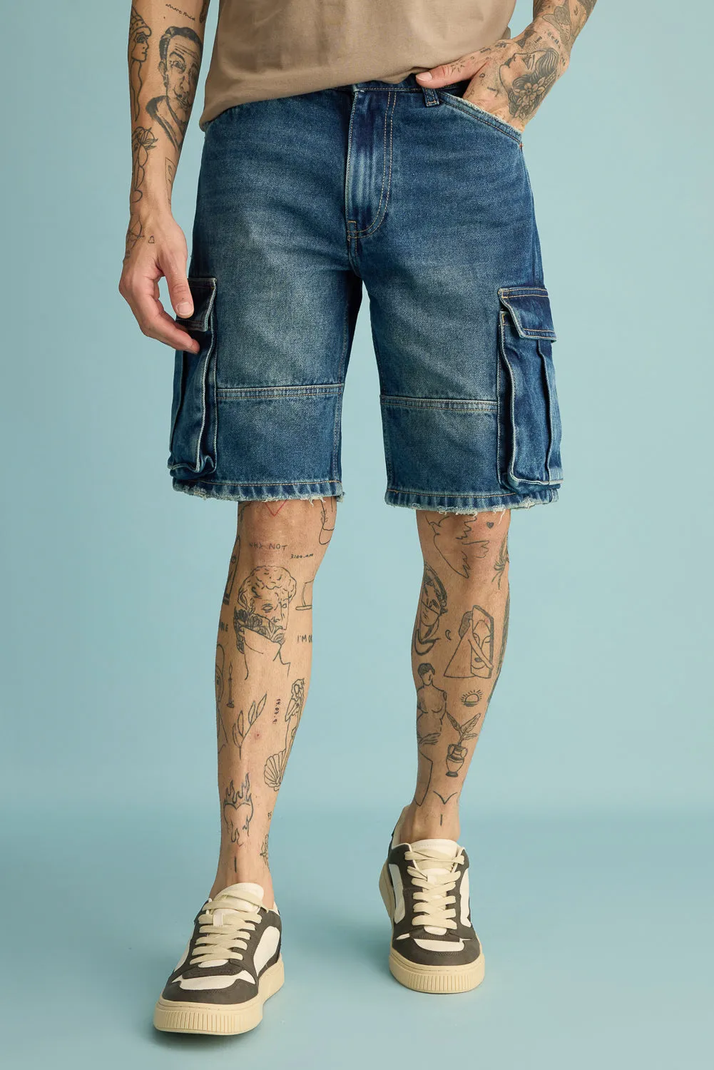 Midnight Mirage Men's Cargo Shorts