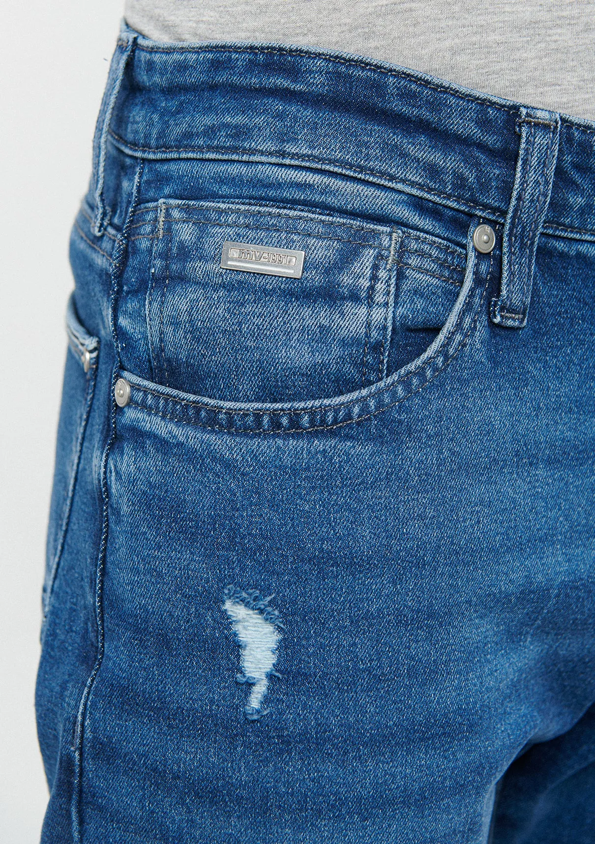 Milan Mid Ripped Street Jean Pants