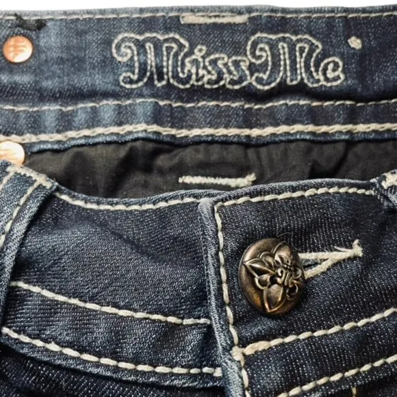 MISS ME Embellished Stretch Bootcut Jeans - Size 26