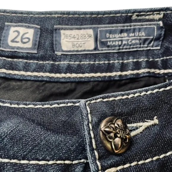 MISS ME Embellished Stretch Bootcut Jeans - Size 26