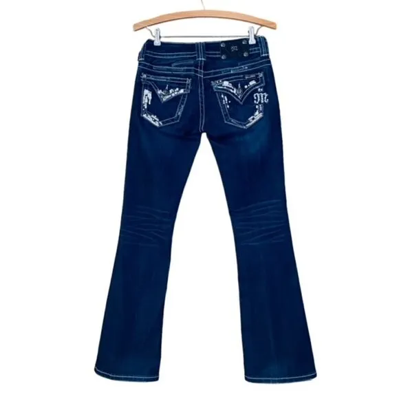 MISS ME Embellished Stretch Bootcut Jeans - Size 26