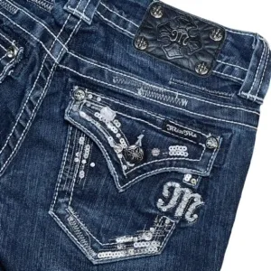 MISS ME Embellished Stretch Bootcut Jeans - Size 26