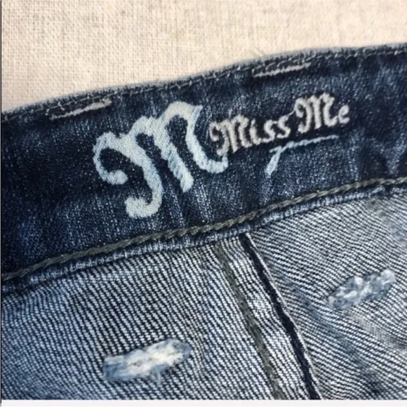 Miss Me | Montague Distressed Embellished Bootcut Jeans | Size 28