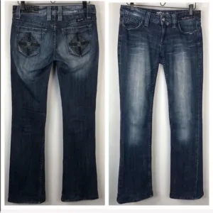 Miss Me | Montague Distressed Embellished Bootcut Jeans | Size 28