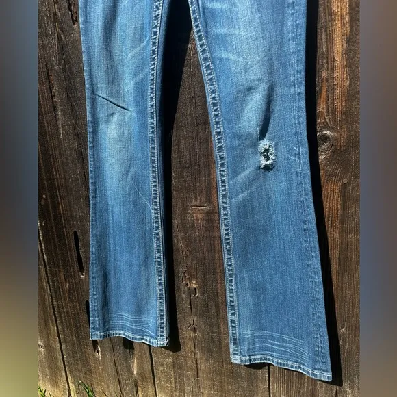Miss Me Y2K Beaded Pocket Casual Denim Boot Cut Jeans