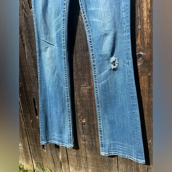 Miss Me Y2K Beaded Pocket Casual Denim Boot Cut Jeans