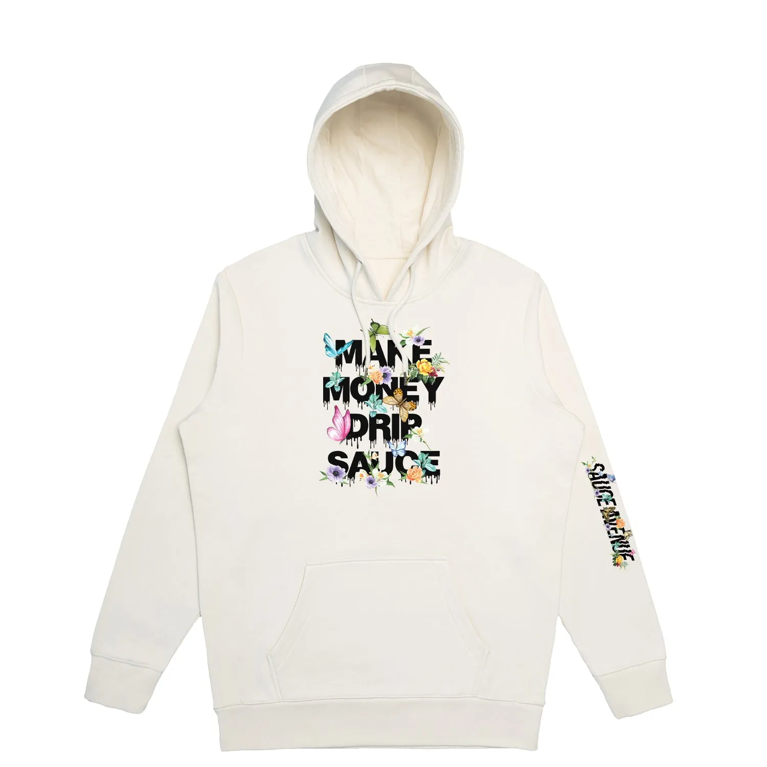 MMDS Flowers & Butterflies Black | Off White Hoodie