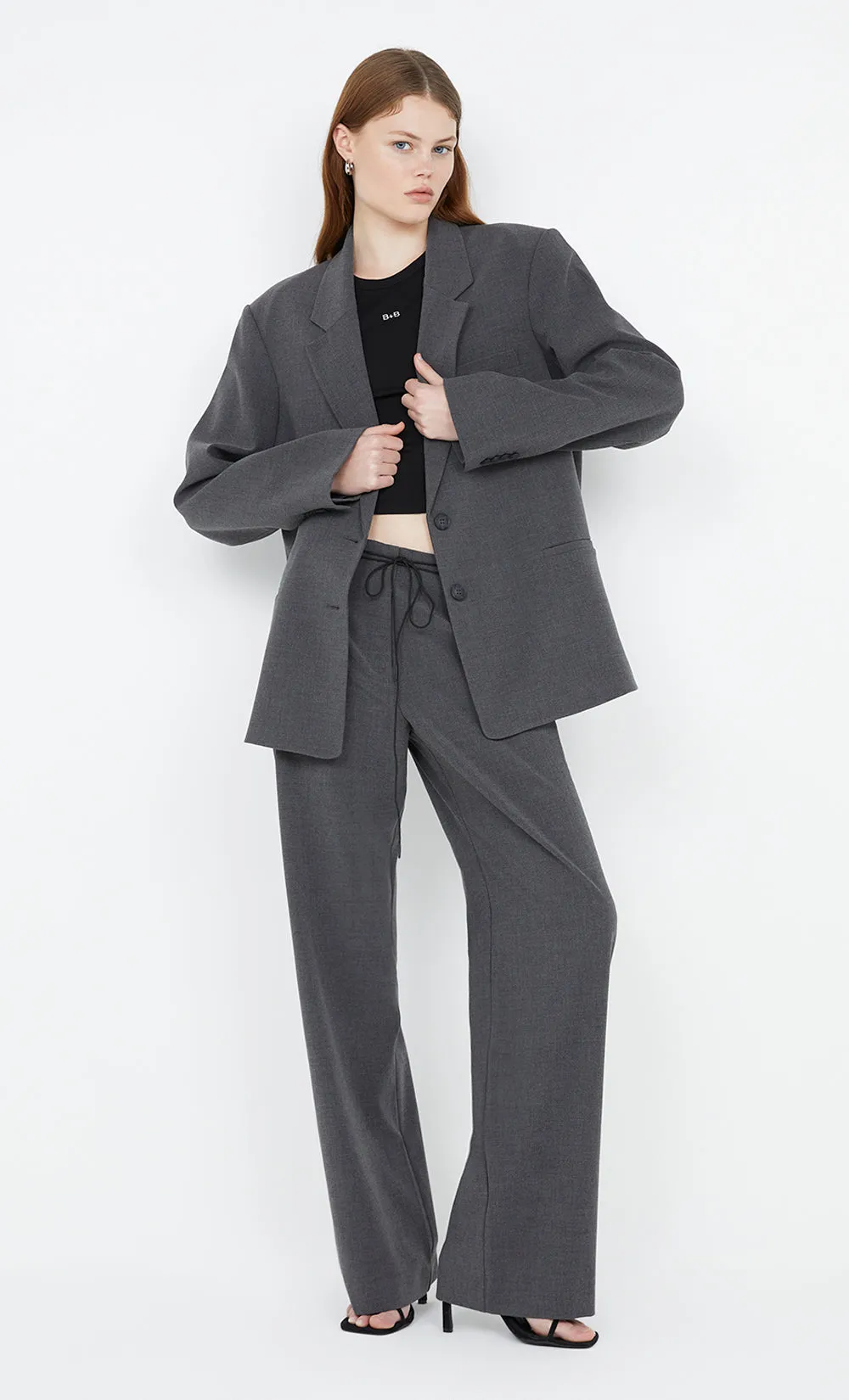 NAIDA STRAIGHT LEG PANT - CHARCOAL