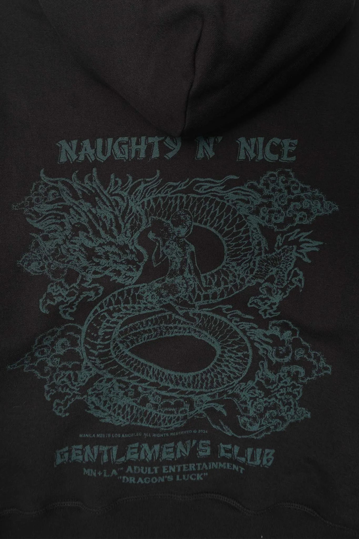 NAUGHTY N' NICE "DRAGON'S LUCK" HOODIE IN JADE