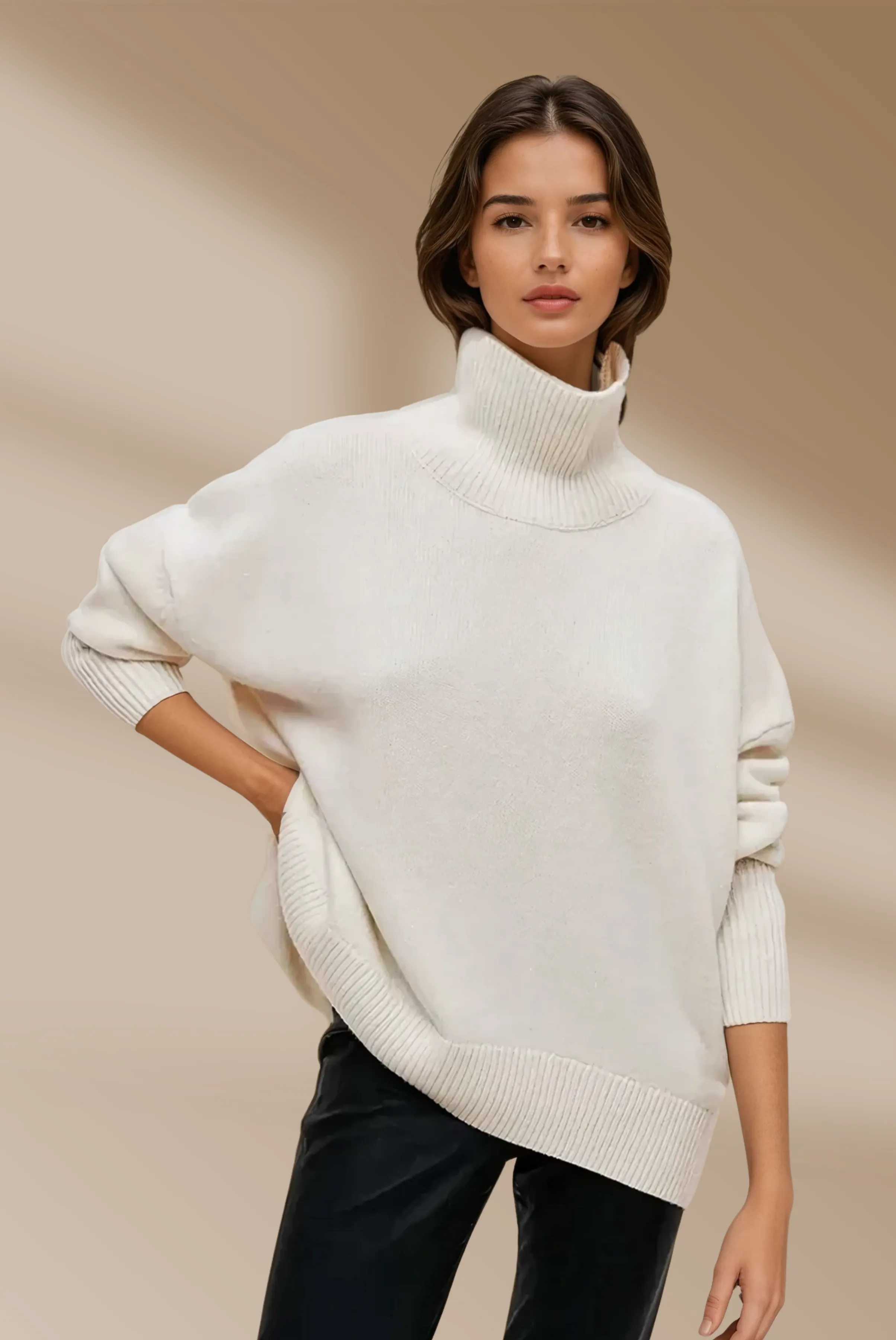 Nerissa - Soft Turtleneck Sweater for Woman