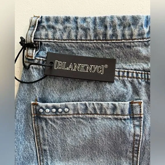 NWT Blank NYC The Baxter Ribcage Straight Leg Distressed Jeans Size 25 #224