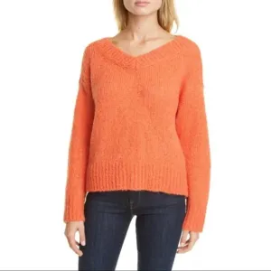 NWT Club Monaco Orange Italian Yarn Sweater XL