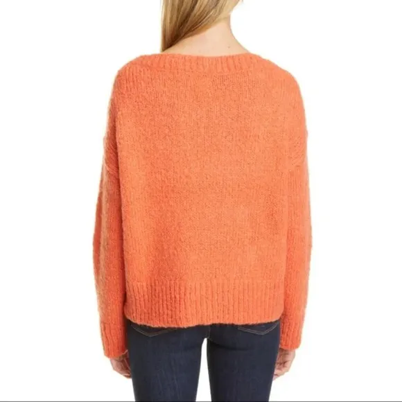 NWT Club Monaco Orange Italian Yarn Sweater XL