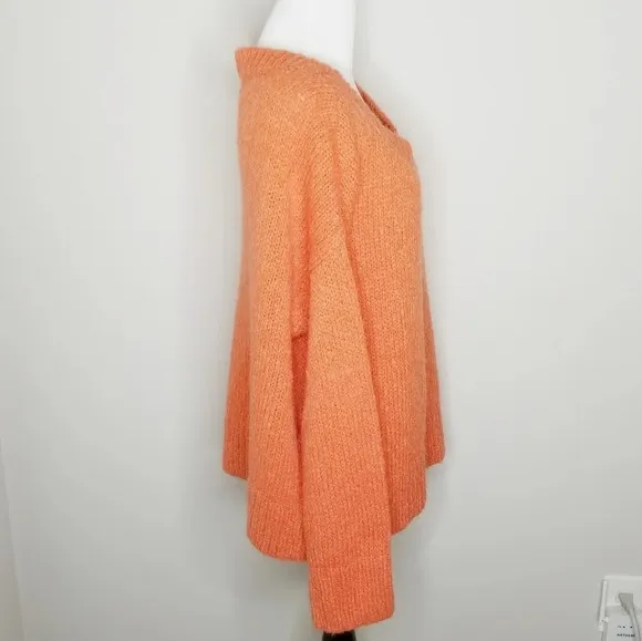 NWT Club Monaco Orange Italian Yarn Sweater XL