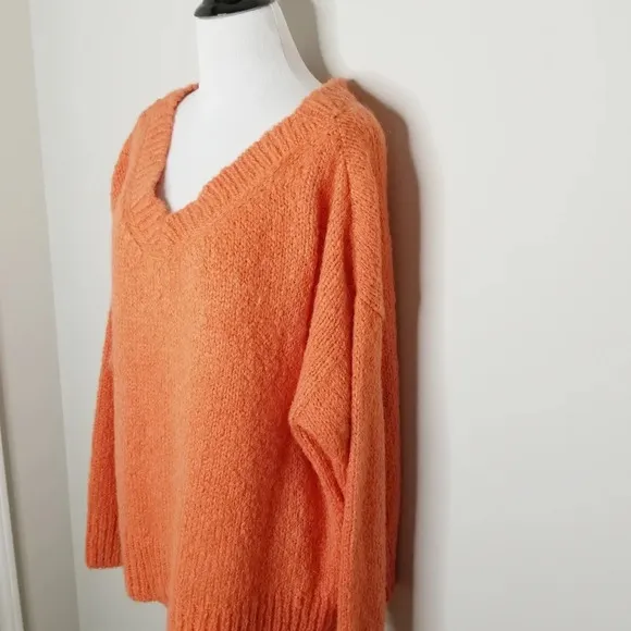 NWT Club Monaco Orange Italian Yarn Sweater XL