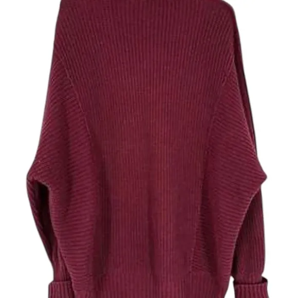 NWT Free People Cocoa Oversize Chunky Sweater/Mini Dress Red sz S