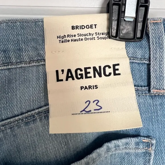 NWT L’AGENCE Bridget High Rise Straight Leg Jeans size 23