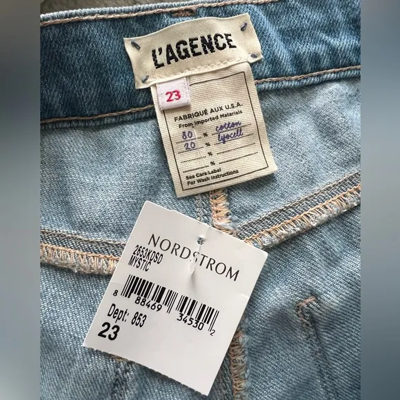 NWT L’AGENCE Bridget High Rise Straight Leg Jeans size 23